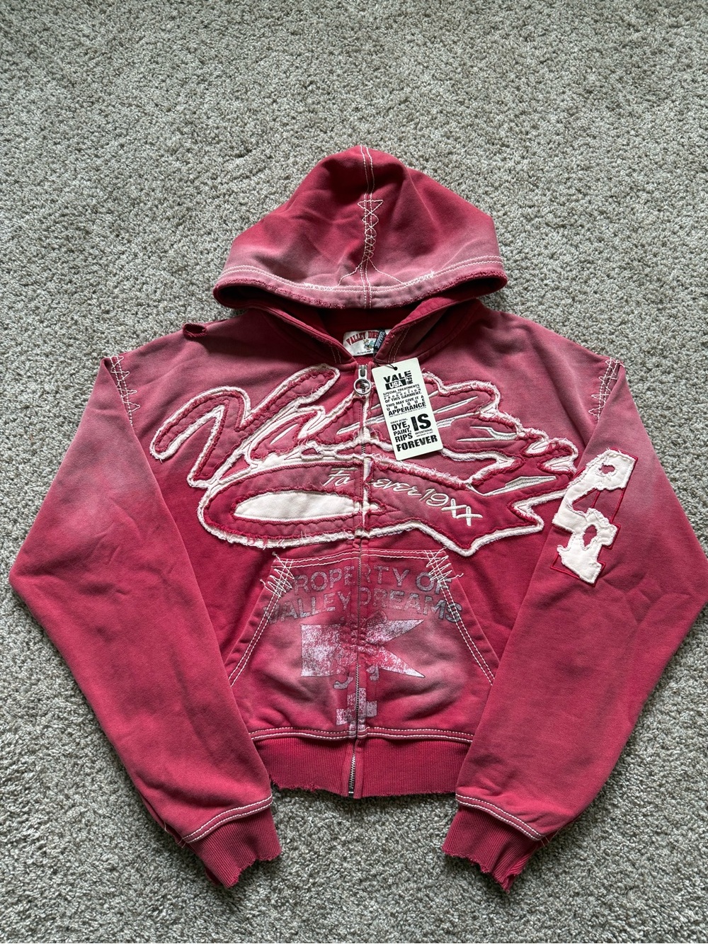 Vale Forever Religion Burn Zip Up Hoodie Size S